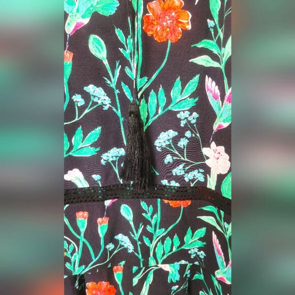 Kate Spade Jardin Crepe Romper Scenic Route Green Multi Floral Women Sz 6 - Picture 10 of 10
